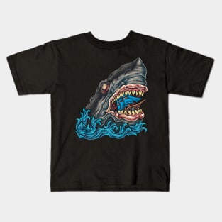 Shark Old School Tattoo Kids T-Shirt